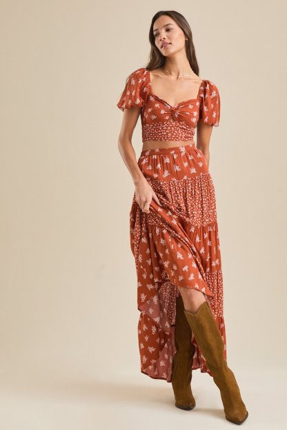 Maia Floral Midi Skirt