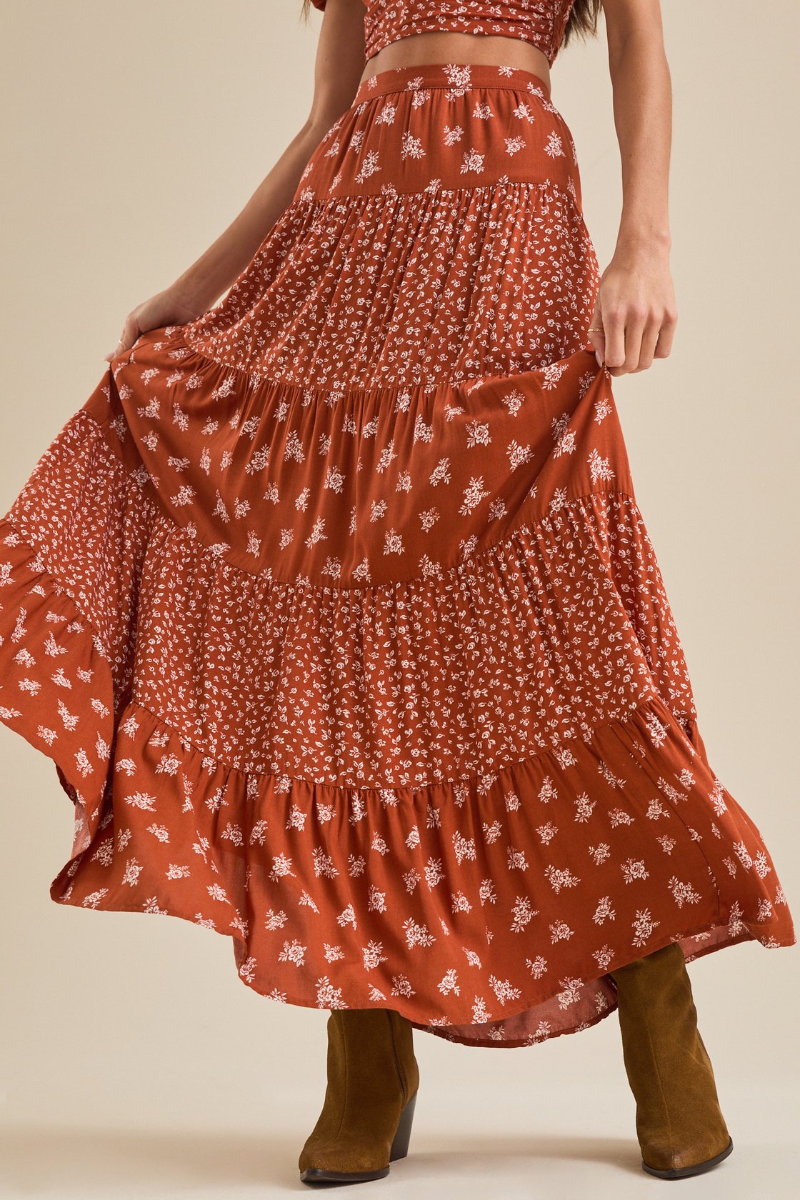 Maia Floral Midi Skirt