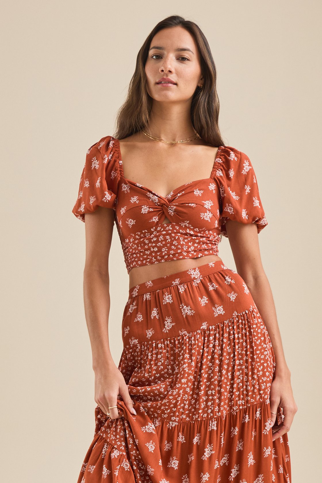 Maia Floral Crop Top