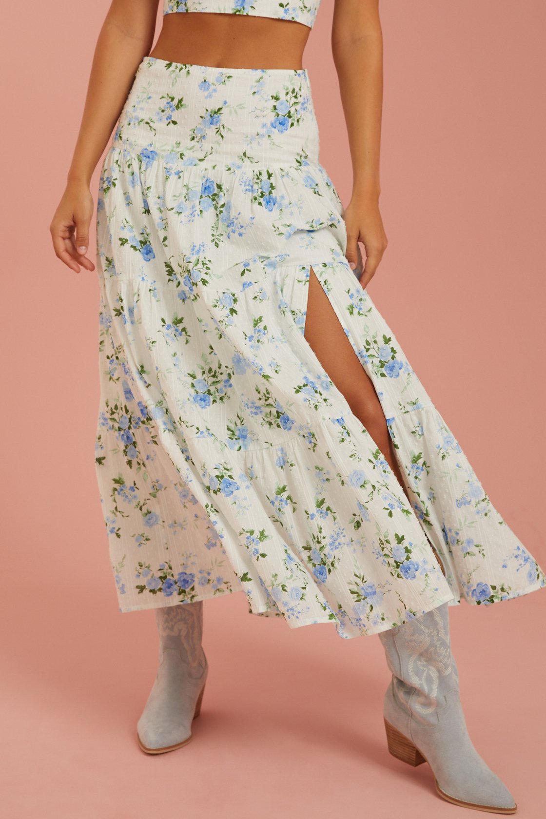 Aaliyah Clip Dot Maxi Skirt