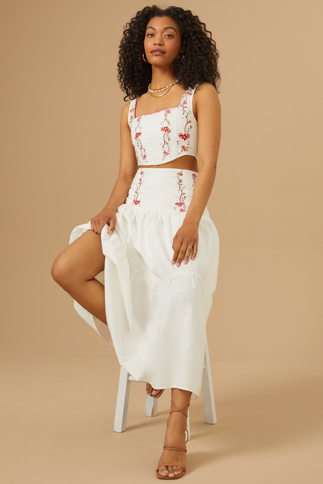 Sasha Embroidered Corset Top