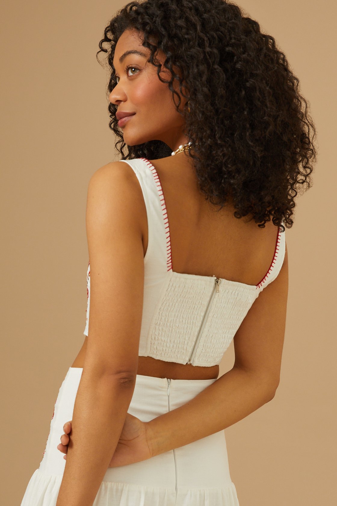Sasha Embroidered Corset Top