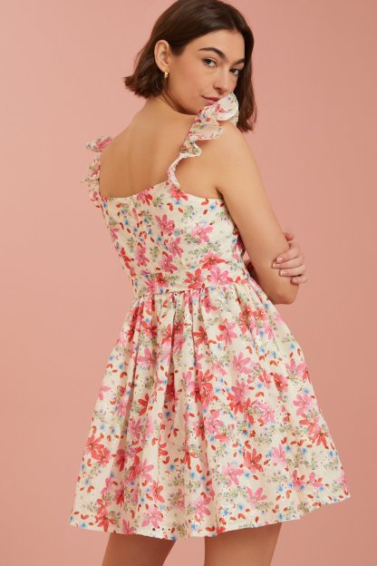 Jacqueline Eyelet Mini Dress