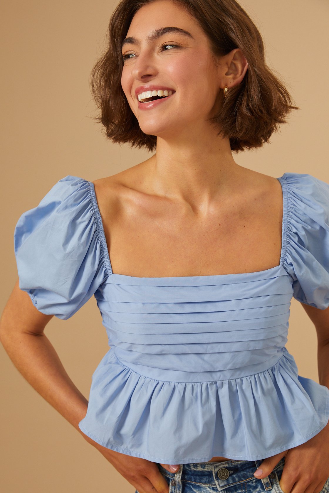 Serenity Smocked Peplum Top