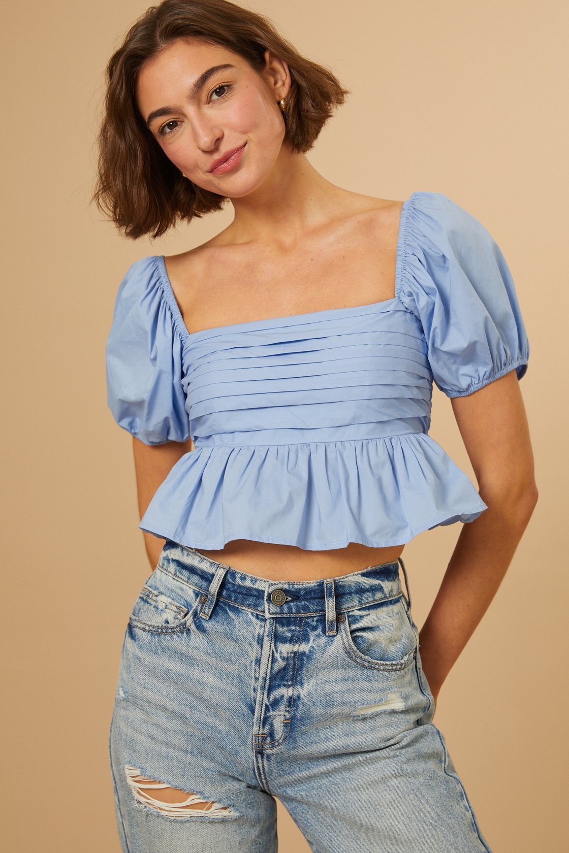 Serenity Smocked Peplum Top