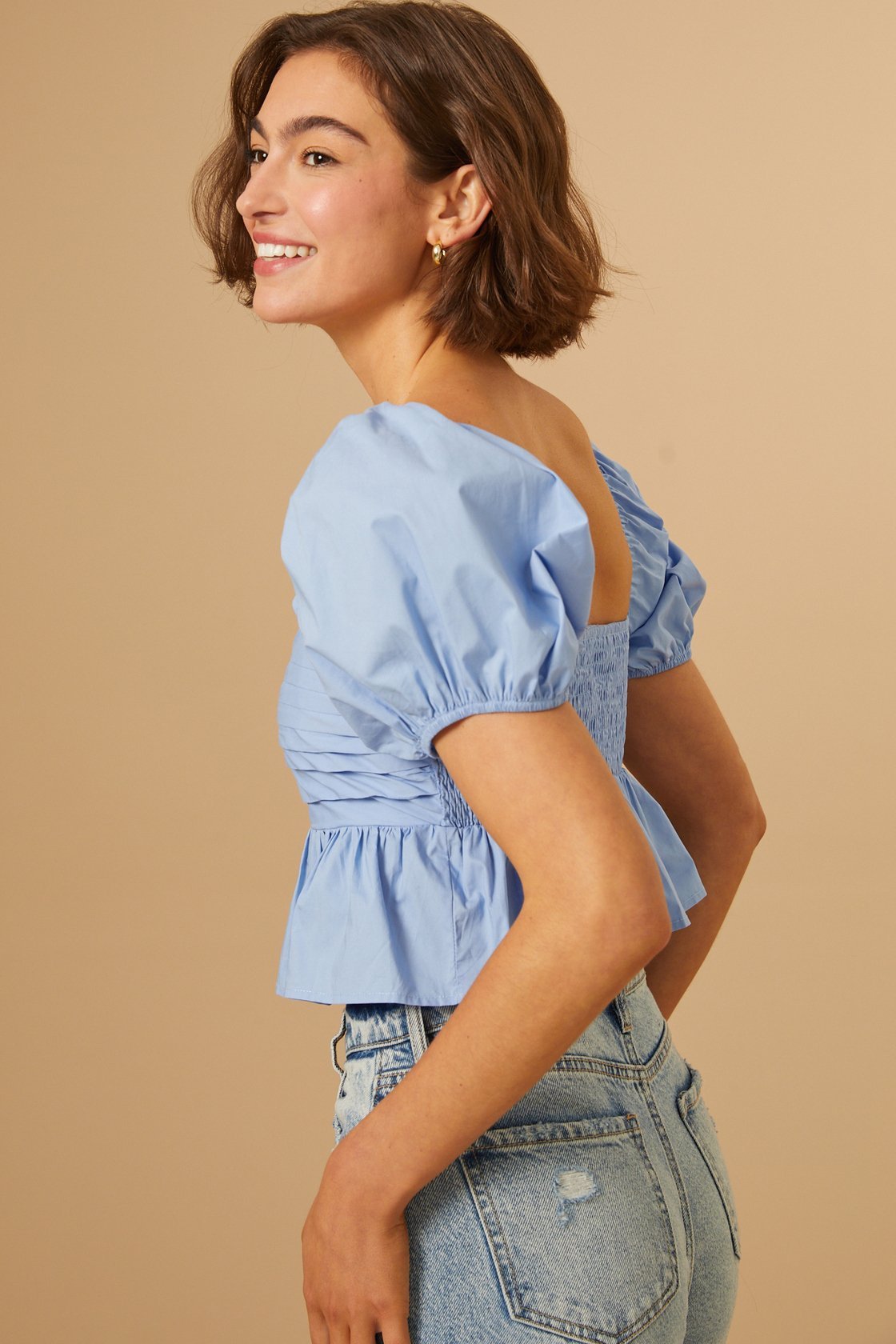 Serenity Smocked Peplum Top