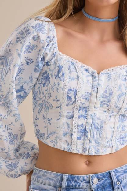 Charlotte Long Sleeve Corset Top