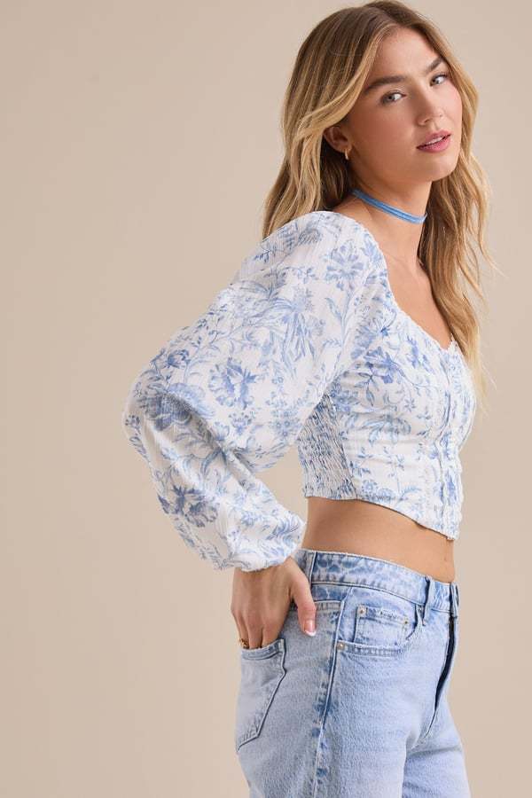 Charlotte Long Sleeve Corset Top