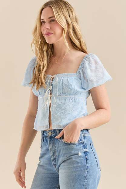 Doris Tie Front Top