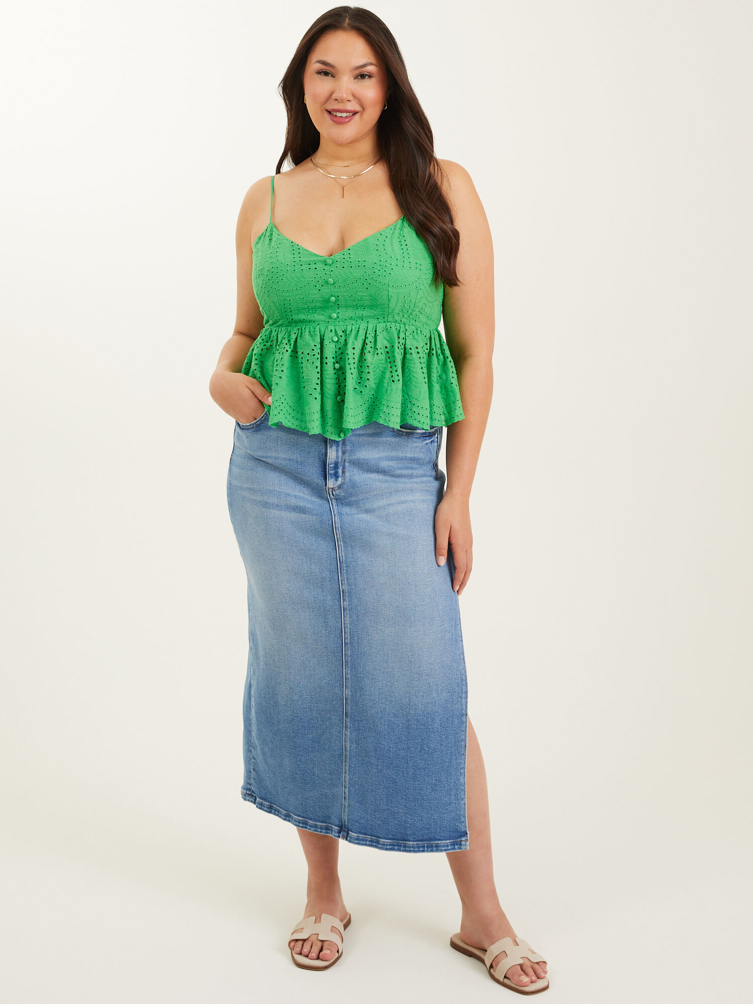 Carey Eyelet Tank Top