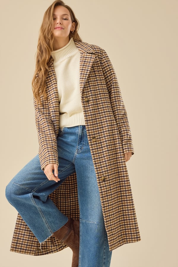 Katrina Plaid Overcoat