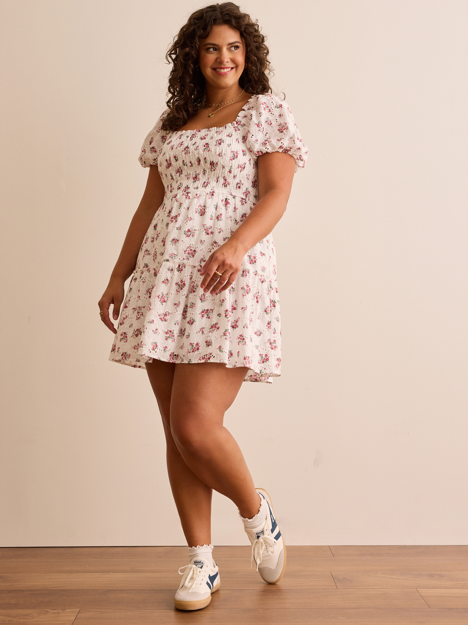 Charlotte Eyelet Mini Dress