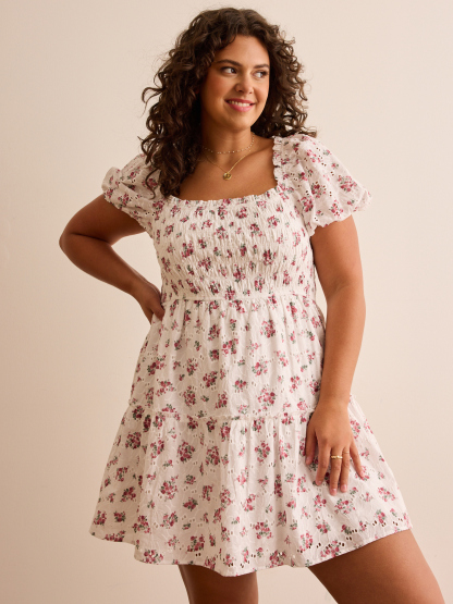 Charlotte Eyelet Mini Dress