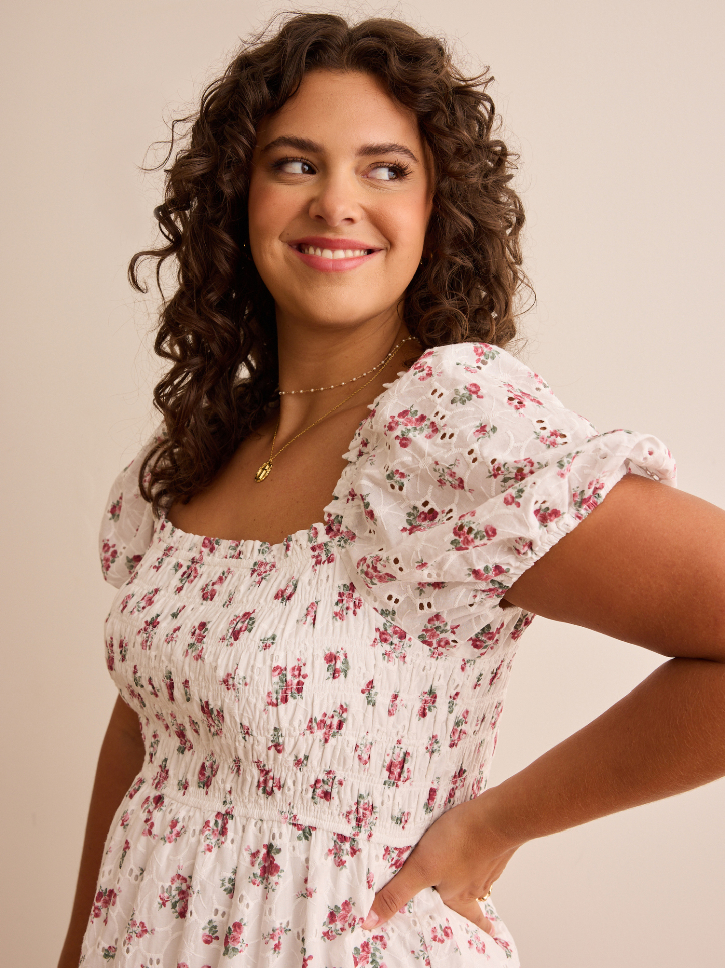 Charlotte Eyelet Mini Dress