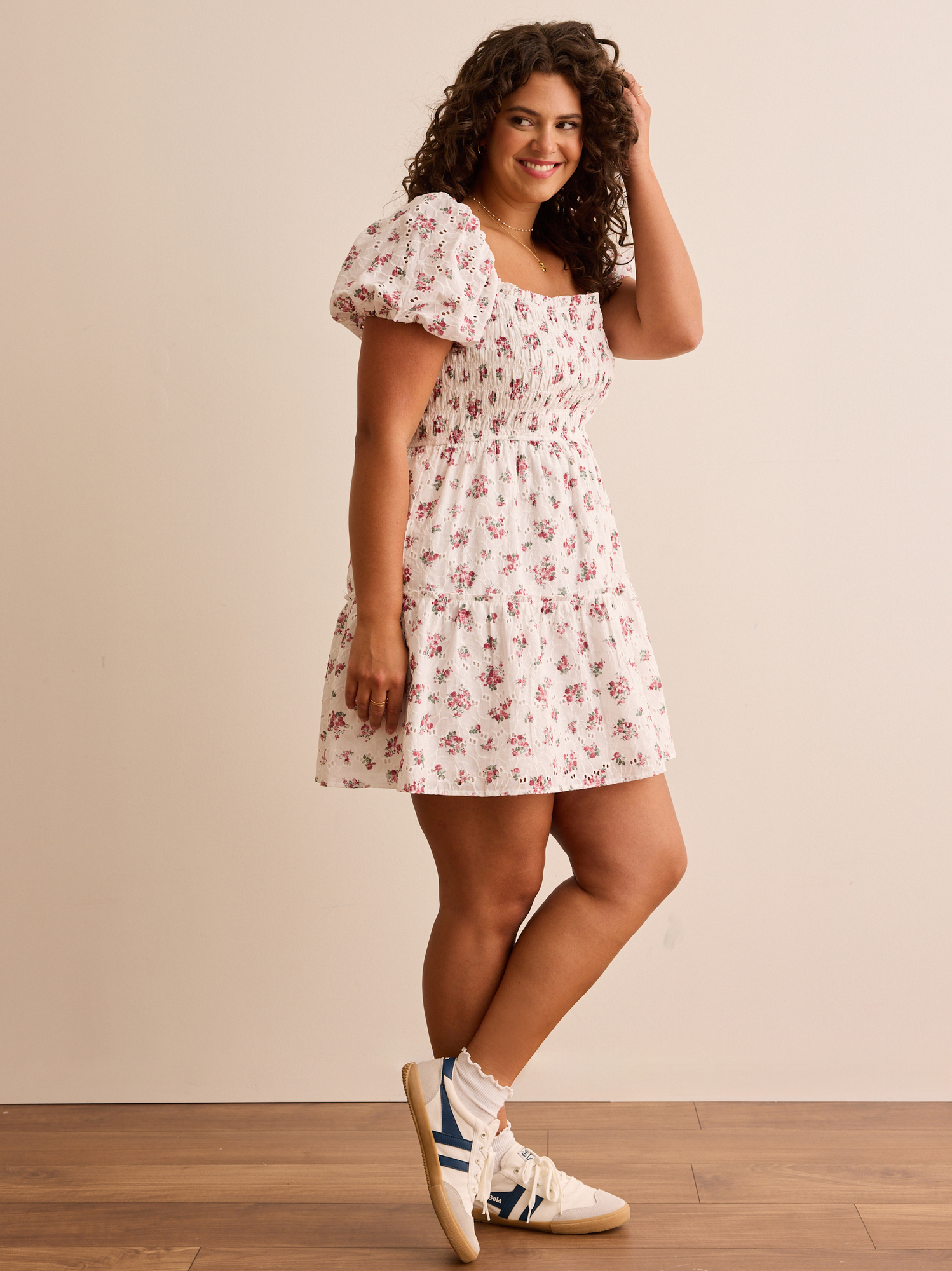 Charlotte Eyelet Mini Dress