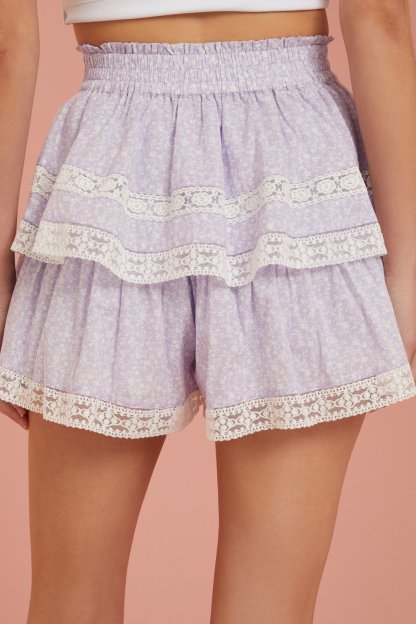 Reign Lace Floral Shorts