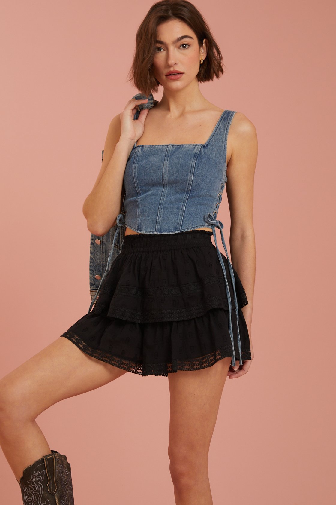 Raleigh Layered Lace Shorts