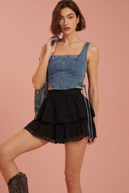 Raleigh Layered Lace Shorts