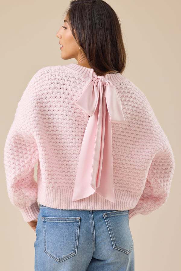Annabeth Bow Ribbon Sweater