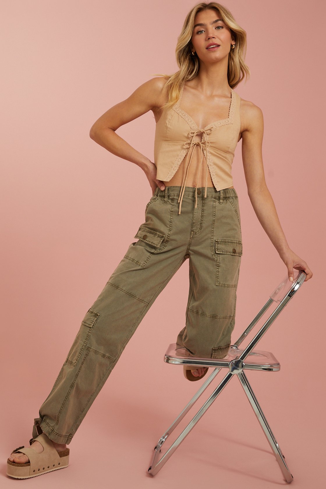 Lottie Tie Front Top