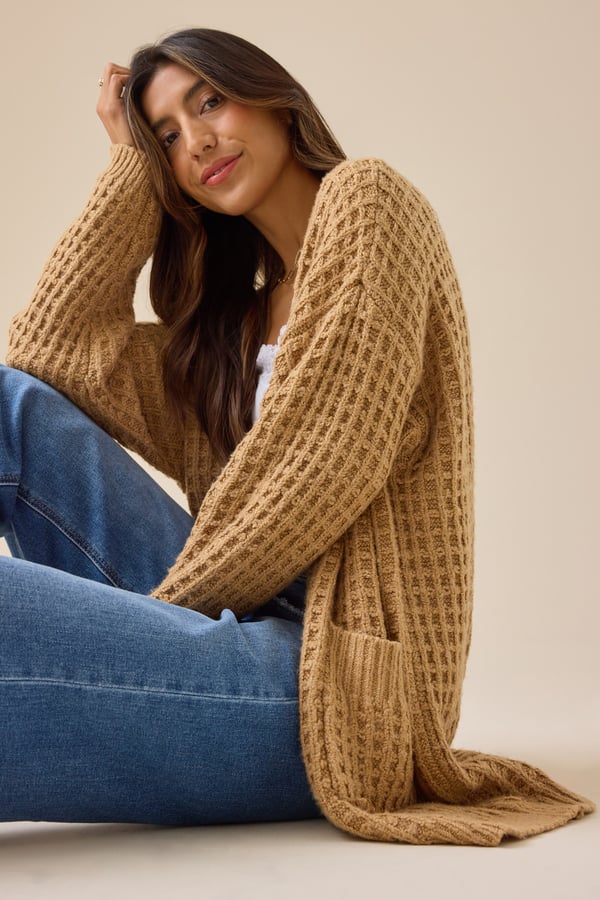 Hadley Oversize Waffle Cardigan