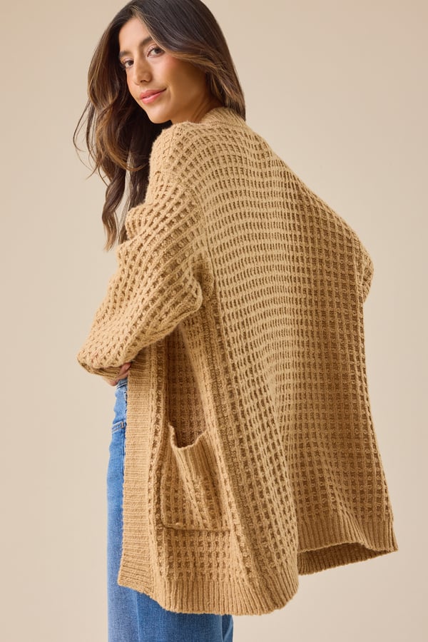 Hadley Oversize Waffle Cardigan