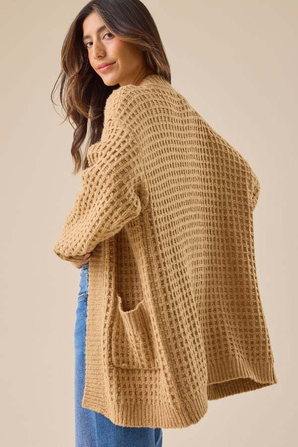 Hadley Oversize Waffle Cardigan