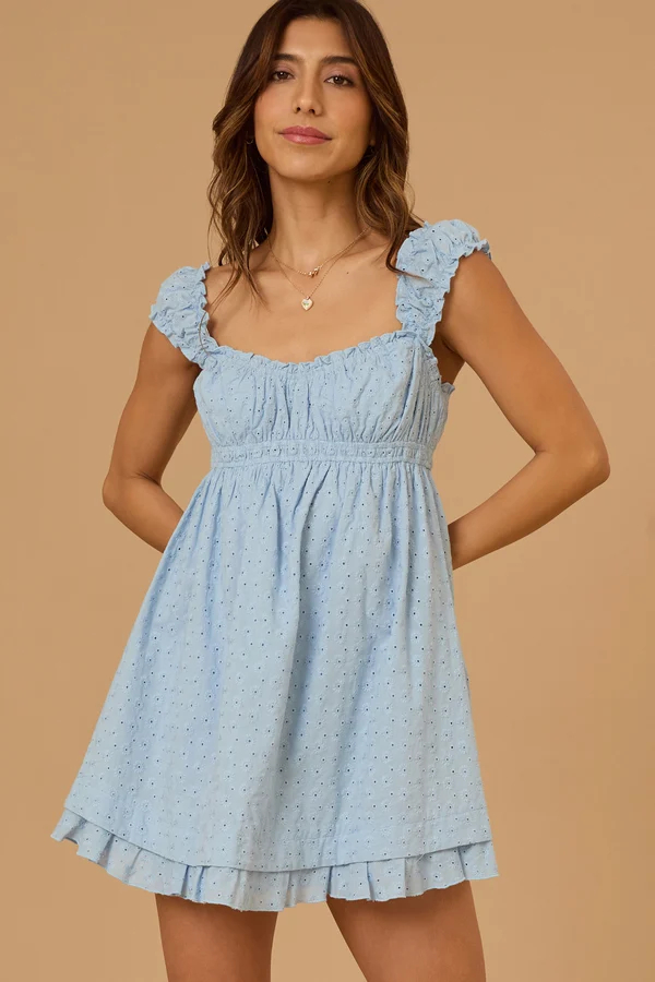 Livie Eyelet Mini Dress