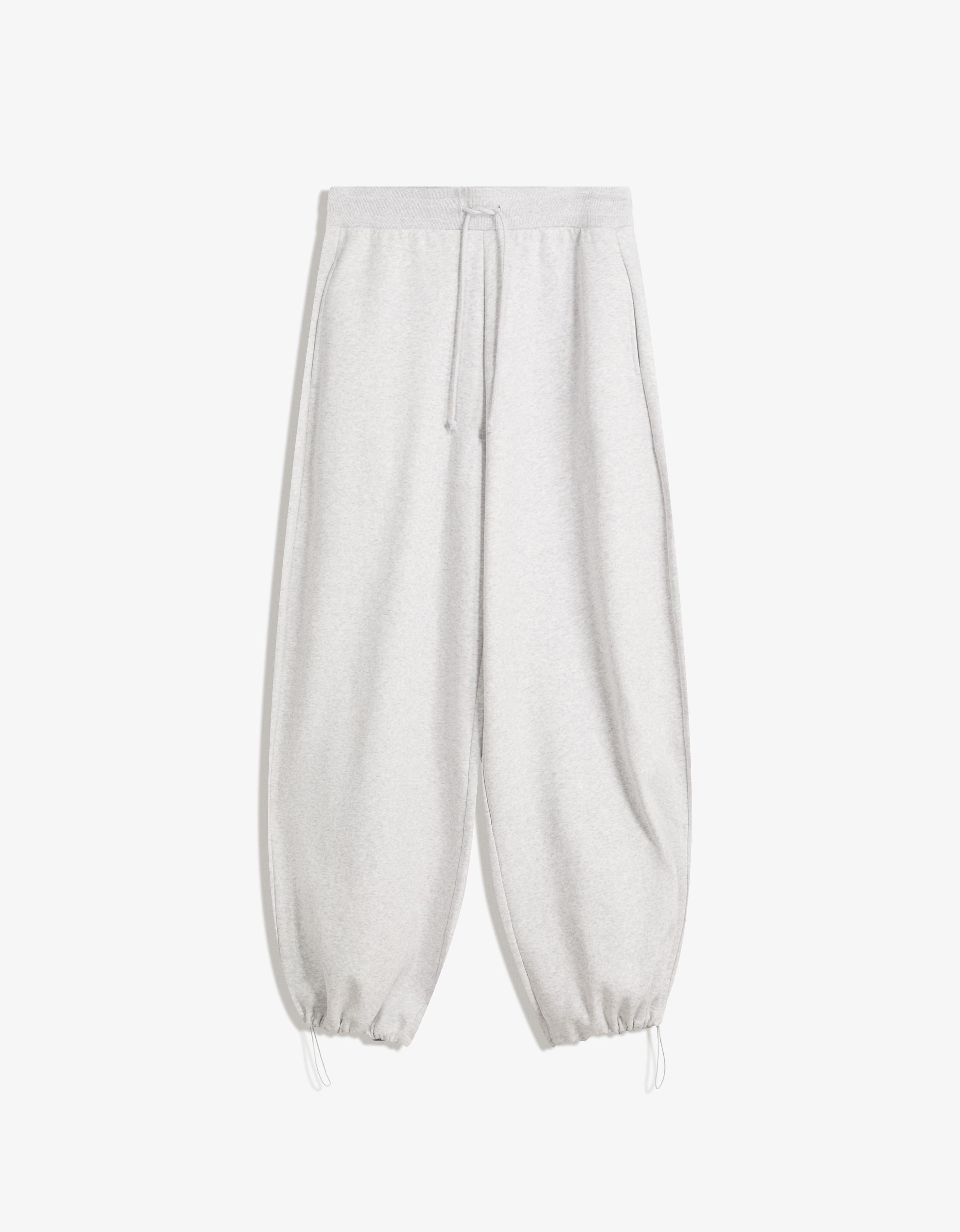 Plush barrel trousers with stoppers