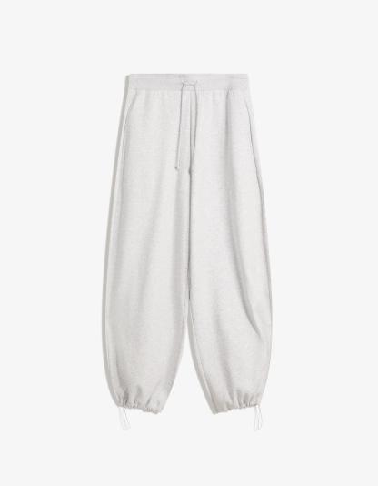 Plush barrel trousers with stoppers