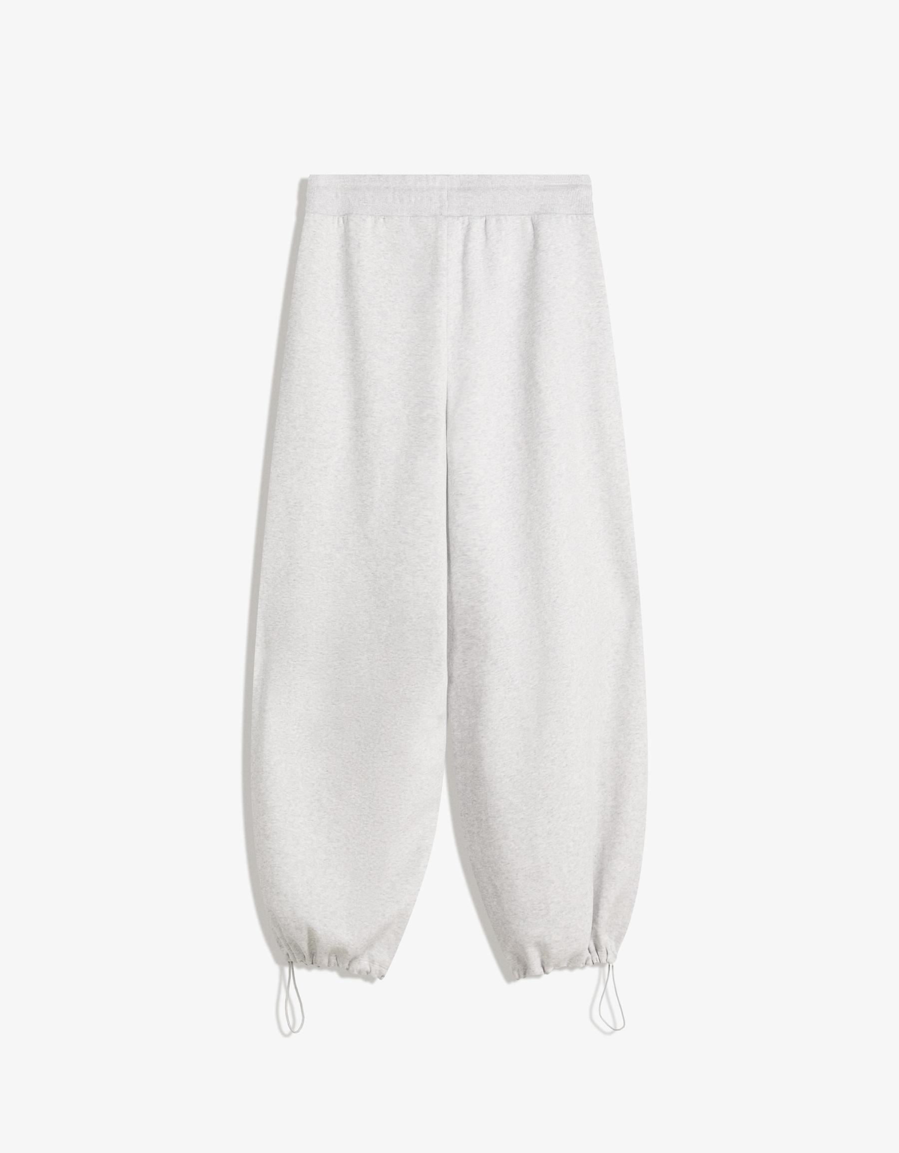 Plush barrel trousers with stoppers