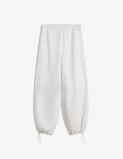 Plush barrel trousers with stoppers