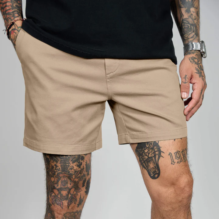 Men's Casual Stretch Twill Cotton Chino Shorts