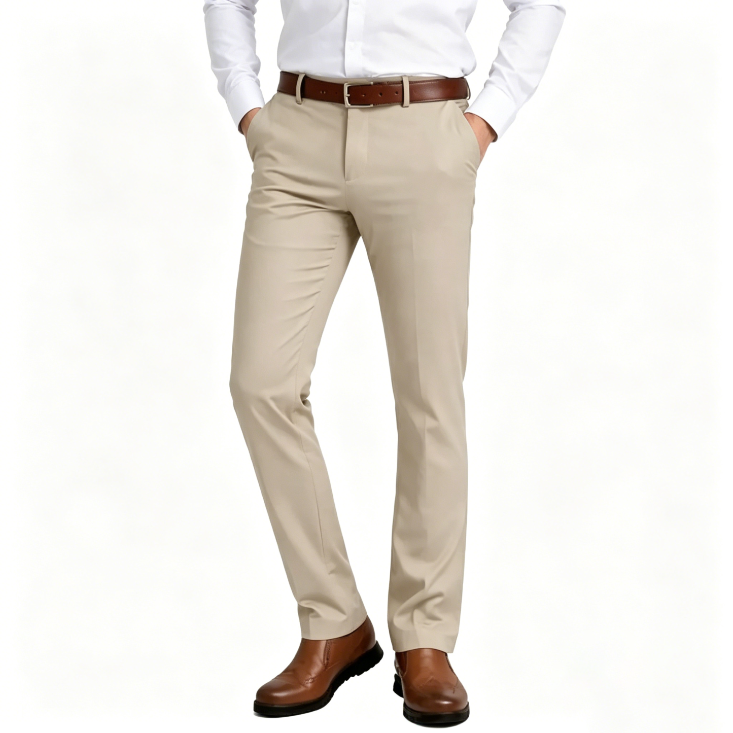 Men's Flex Stretch Slim Fit Dress Pants 