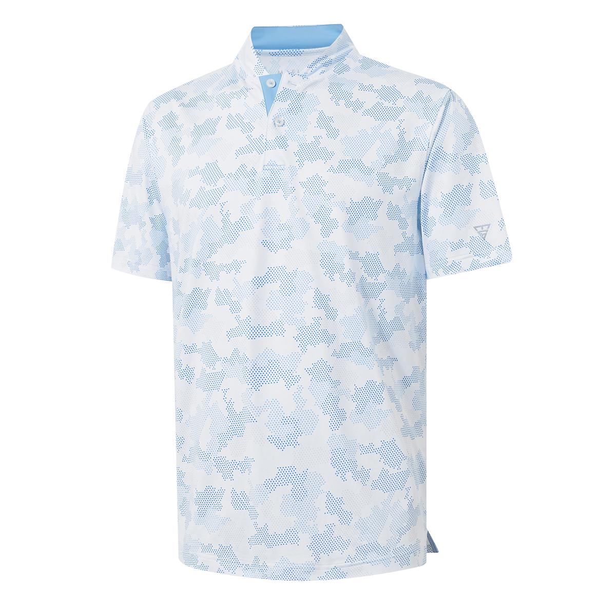 Men's Performance Dry Fit Stretch Henley Printed Golf Shirt