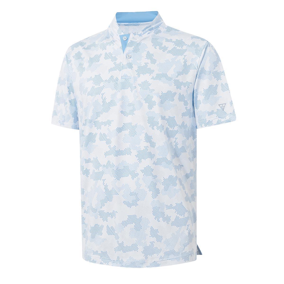 Men's Performance Dry Fit Stretch Henley Printed Golf Shirt