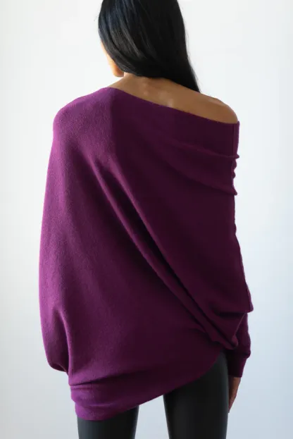 Asymmetric Draped Jumper Sweater