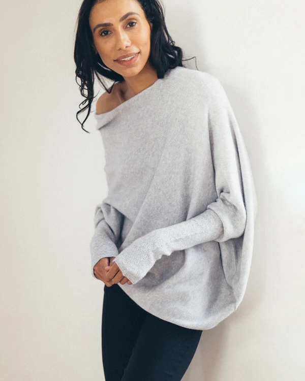 Asymmetric Draped Jumper Sweater