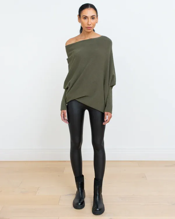 Asymmetric Draped Jumper Sweater