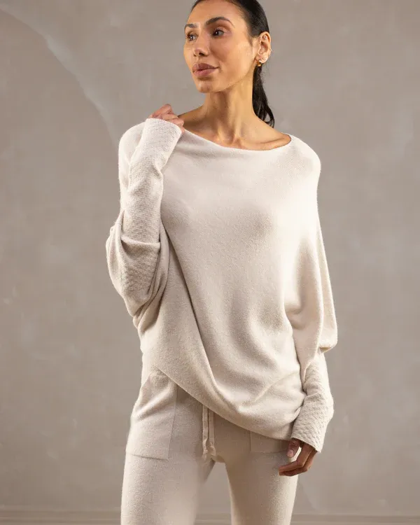 Asymmetric Draped Jumper Sweater