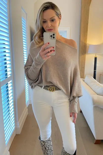 Asymmetric Draped Jumper Sweater