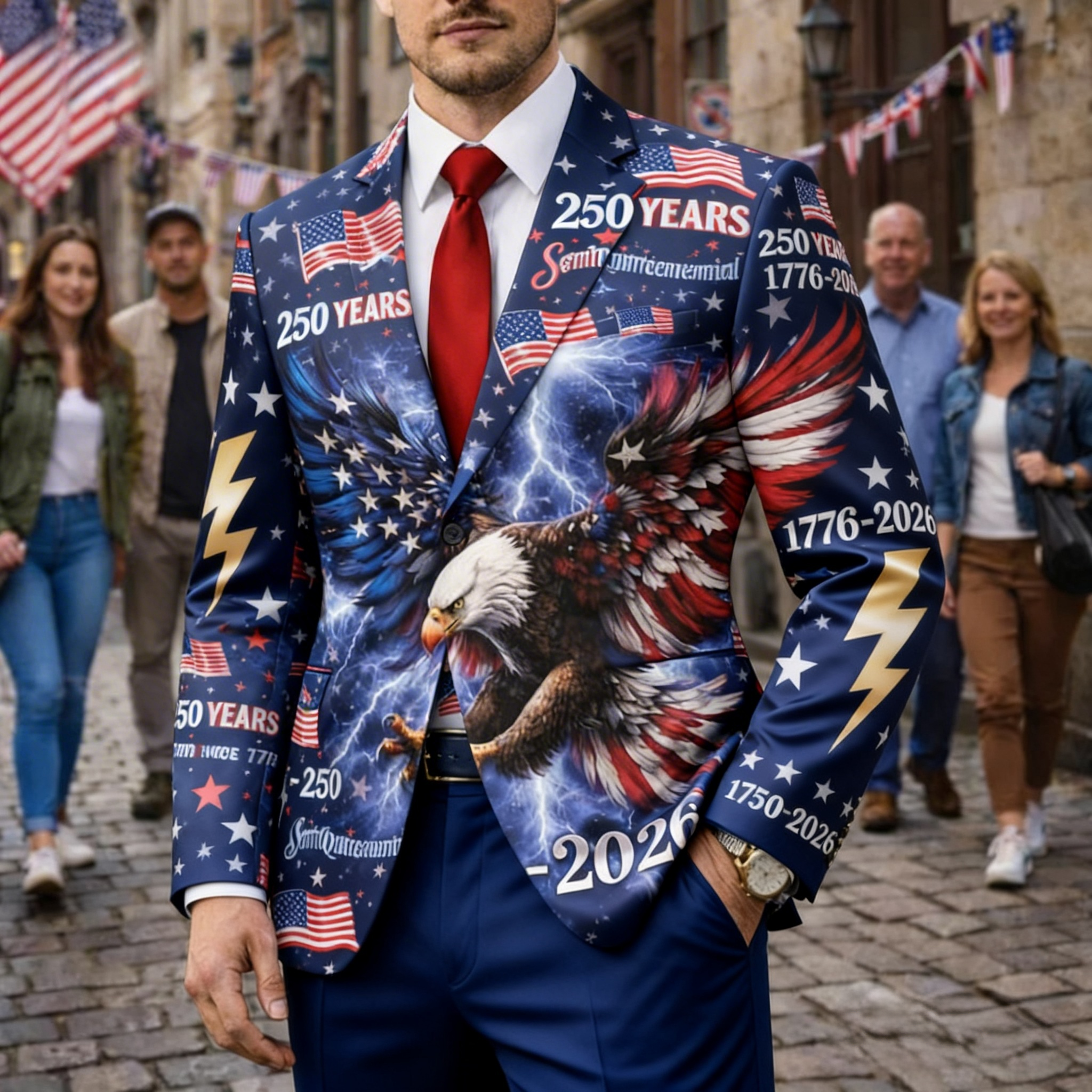 Men's America 250th Anniversary Thunder Eagle Blazer Suit 