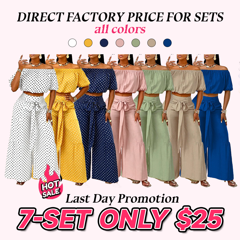Women's Polka Dot Casual Chic Vacation Two-Piece Sets