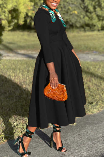 So Splendid 3/4 Sleeve Swing Dress