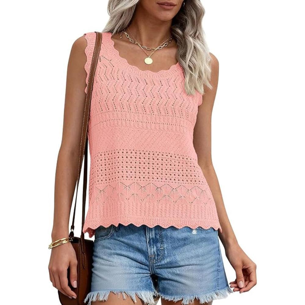 Women's Boho Beach Knit Crochet Tank Tops