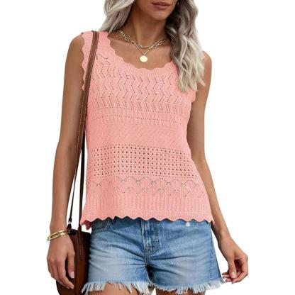 Women's Boho Beach Knit Crochet Tank Tops