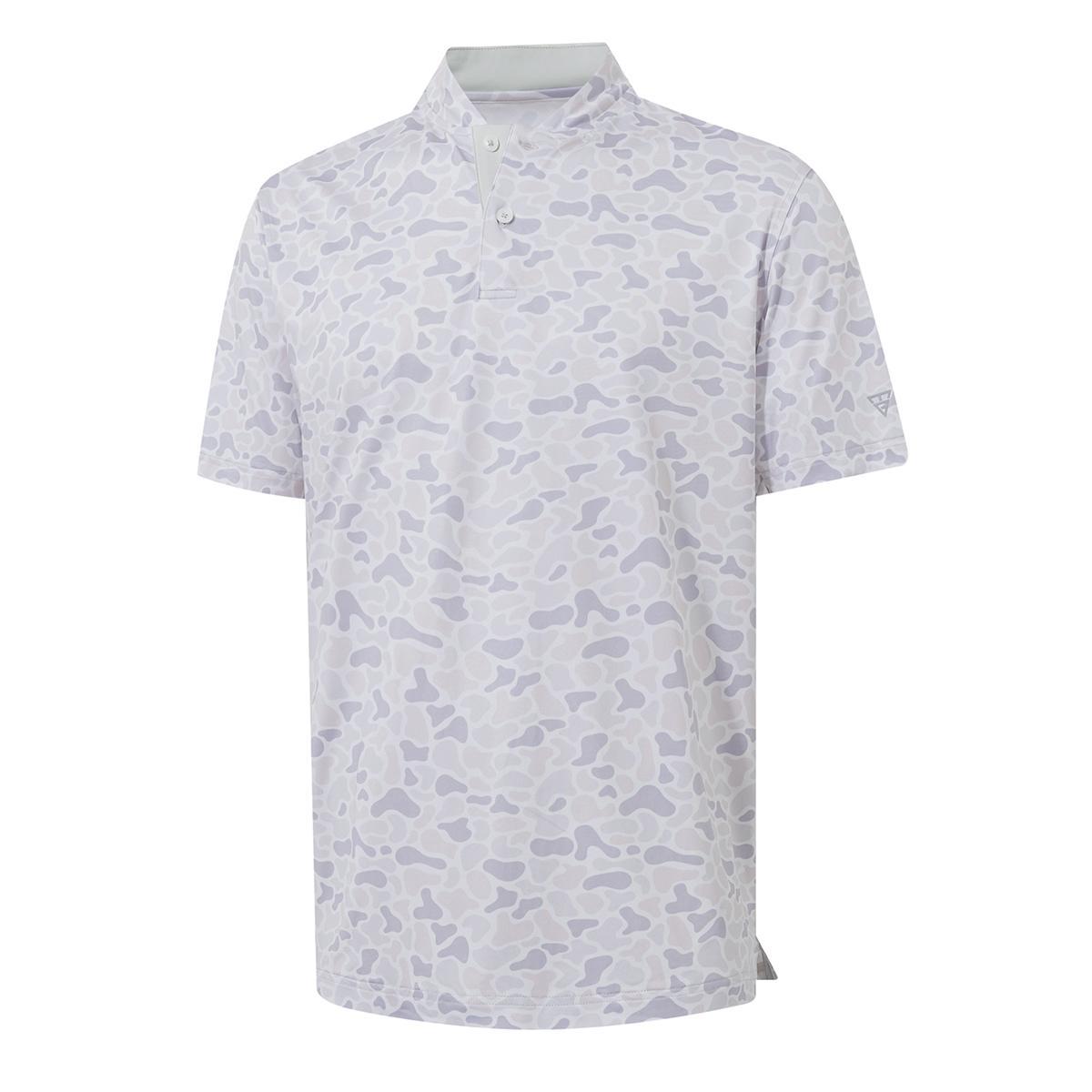 Men's Performance Dry Fit Stretch Henley Printed Golf Shirt