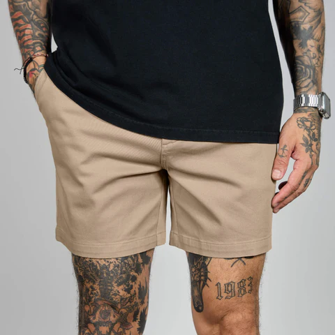 Men's Casual Stretch Twill Cotton Chino Shorts