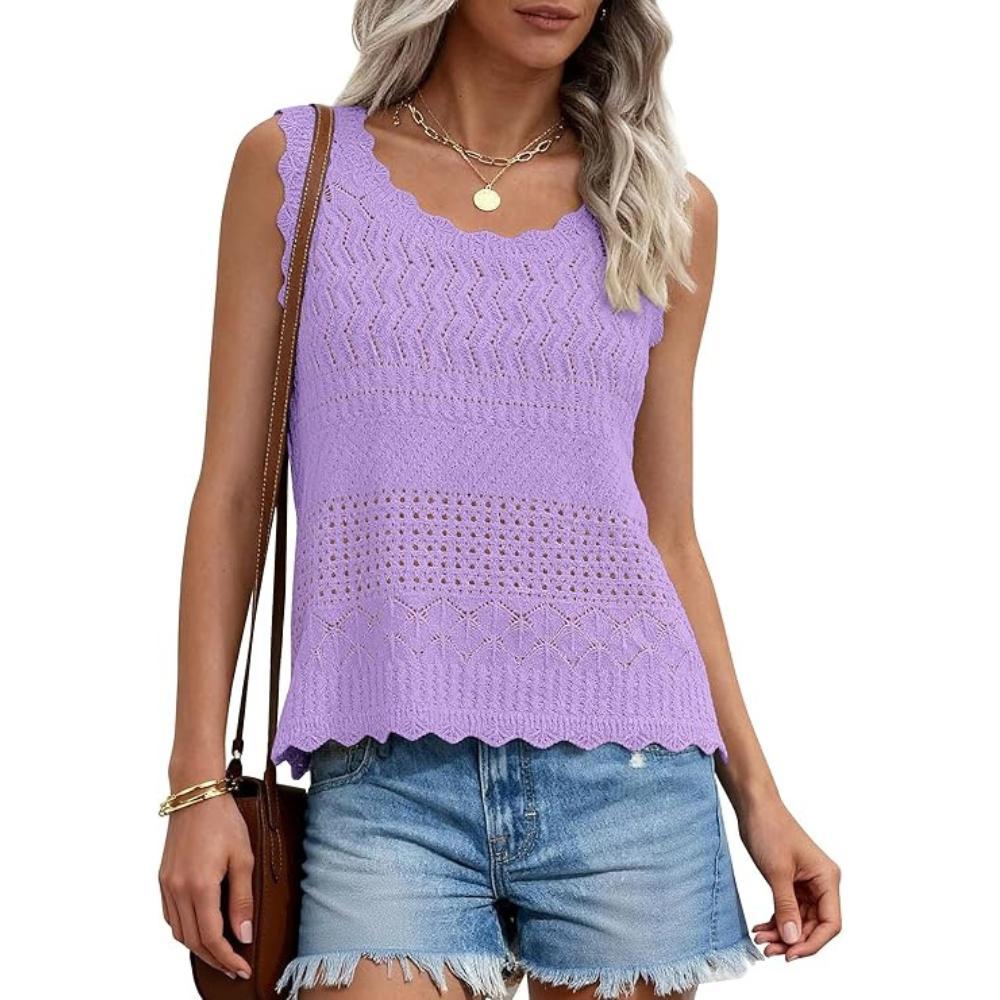 Women's Boho Beach Knit Crochet Tank Tops