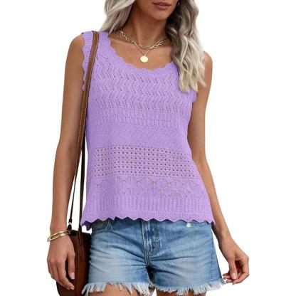 Women's Boho Beach Knit Crochet Tank Tops